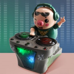 Pig Dj Toys With Light Dynamic Music Electric Rock Dancing Dj Pig Musical Toys For Children Birthday Gifts