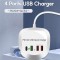 4 Ports Usb Charger Hub 40w Pd Qc3.0 Quick Charge Adapter Phone Charger Compatible For Iphone Xiaomi Samsung Huawei